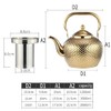 SANQIAHOME 2000ml Stainless Steel Teapot with Infuser for Induction/Gas Silver
