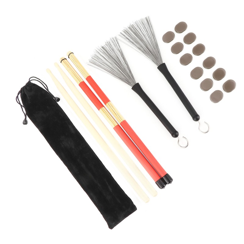 Drumstick Kit Rute Brush Damper Drum Set Musical Instrument Playing