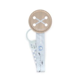 Suavinex, Chupetero de Tela para Bebé, Cinta con Diseño a Doble Cara, Cadena Chupete Bebé, Sujeta - Clip con Pinza. Para Bebés +0 Meses, Apto Recién Nacido, Wild&Free, Azul