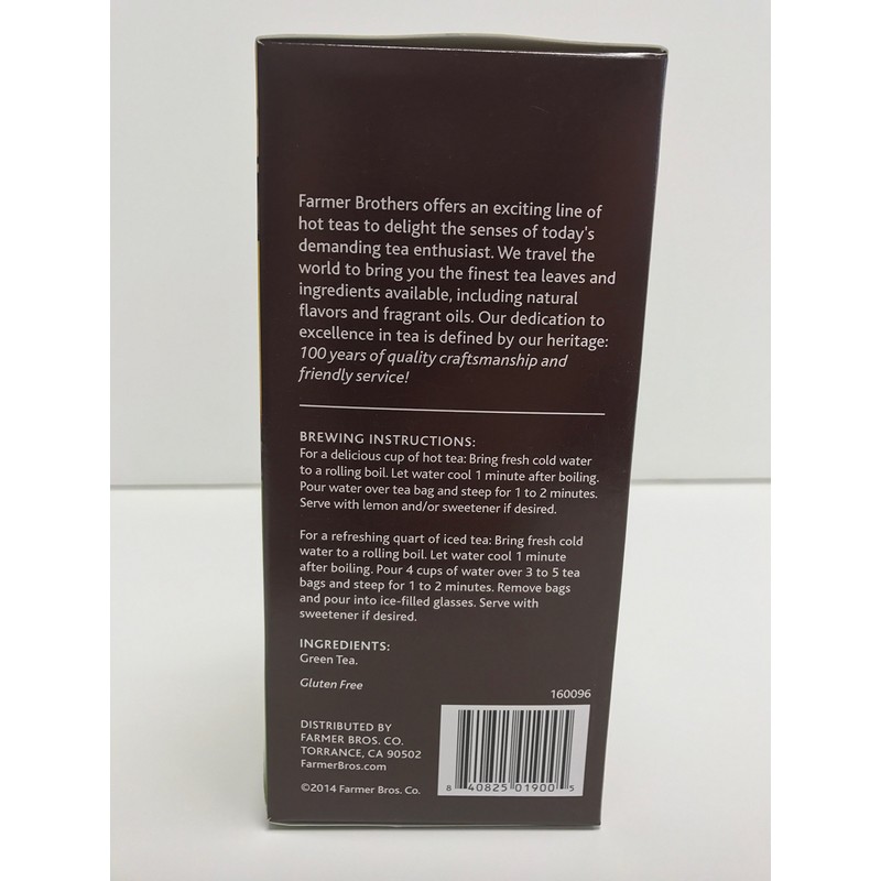 Farmer Brothers Premium: Green Tea - 2/25 ct boxes