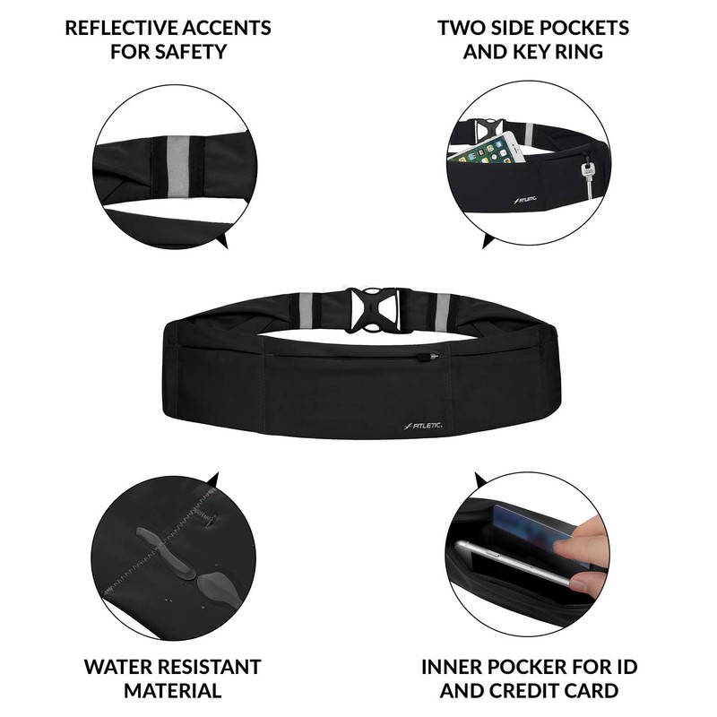Fitletic Sport Fanny Pack - 360, Triple Pouch