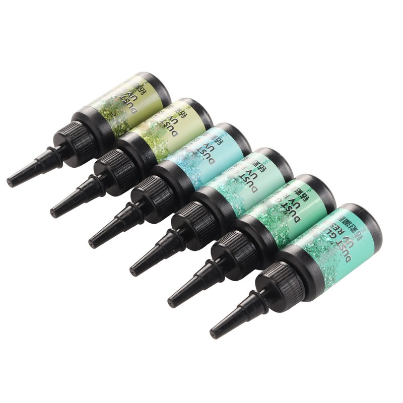 6pcs Colored UV Resin 10ml Each Pen Shaped Fast Curing