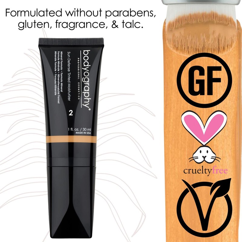 Bodyography Sun Defense Tinted Moisturizer - Nourishes and Defends Skin
