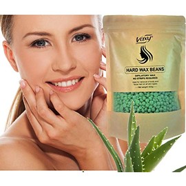 Vaxy Wax Beans - Hard Wax Beans - Yellow Wax Beans- For Painless Wax for Bikini, Arms, Legs, Armpit with 4 different Flavor- Honey In Blocks- Lavender- Lemon and Rose Beads by (Vaxy) (Aloe Beads 1kg)