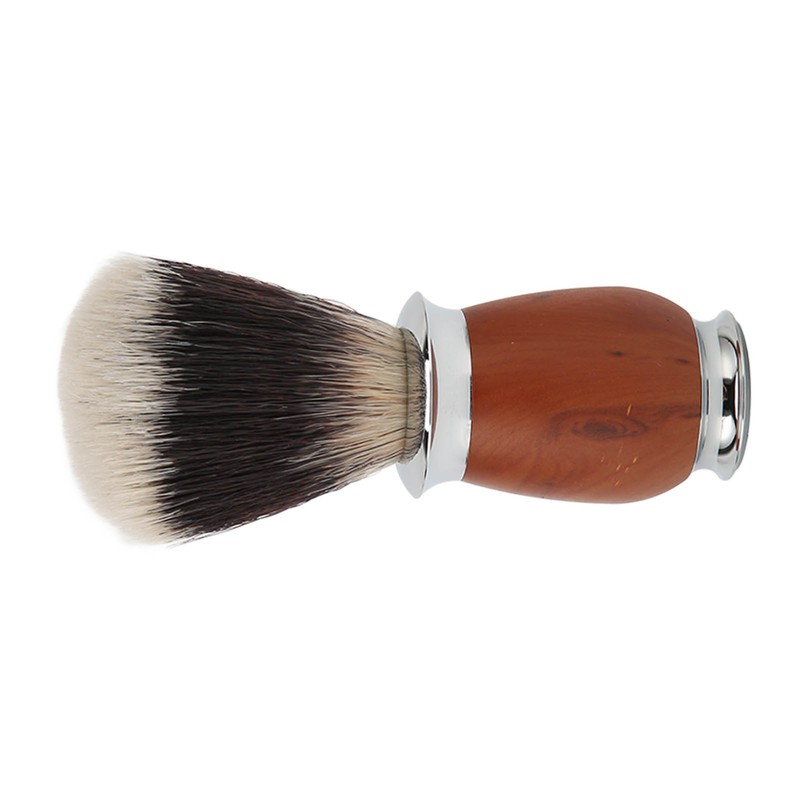 Nylon Men Shaving Brush with Wooden Handle Lightweight Soft for