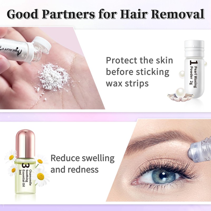 Beauty7 Wax Strips, Cold Wax Depilation Strips, Eyebrows, Cold Wax