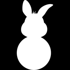 Transparent Decal Stickers of Easter Bunny Frames (White) Premium Waterproof Vinyl Decal Stickers for Laptop Phone Accessory Helmet Car Window Mug Tuber Cup Door Wall Decoration ANDSKUSd1488aWH080922