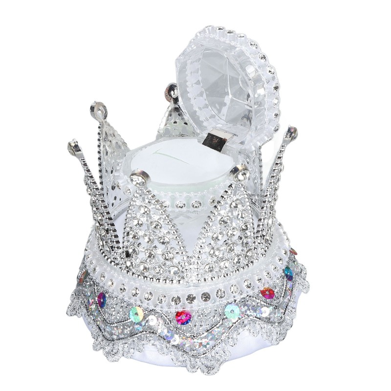 Crown Ring Box Luxurious Romantic Engagement Ring Box Portable Compact