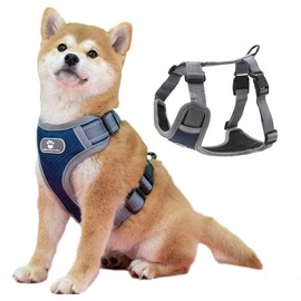SUNGROO Harness, For Large Dogs, Medium-Sized Dogs, Reflective Material, Collar, Cats, Dogs, Won't Fall Off, For Small Dogs, Pulling Prevention, Soft, Breathable, Pet Products, Mesh, Breathable,