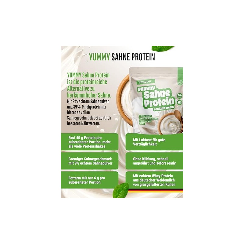Yummy Cream Protein - 1000 g Bag - Protein-Rich Cooking