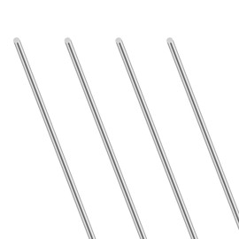 LAVMHAB Stainless Steel Rods, Solid Stainless Steel Round Rods 4 mm x 200 mm, Round Rod 304 Stainless Steel Round Bars for DIY Crafts (Pack of 4)