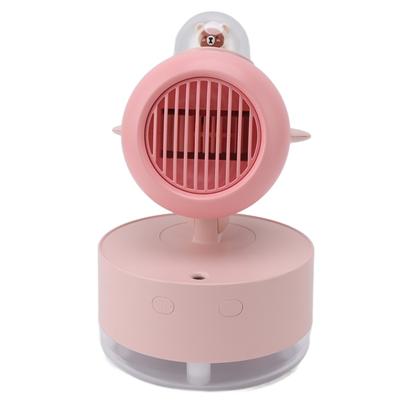 Mini Bear Cooling Fan USB Charging Misting Desktop Fan Table