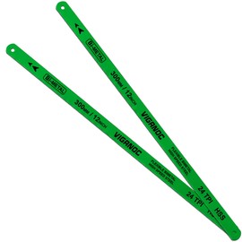 Viganoc 12" Hacksaw Replacement Blades, Bi-Metal High Speed Steel Hack Saw Blades - 24TPI HSS Saw Blades, 2 Pack