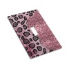 YIJIKJY Decorative Light Switch Plate Covers Pink Leopard Glitter Diamonds