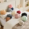 LUSJNGE Black Decorative Throw Knot Pillow Ball for Home Chair