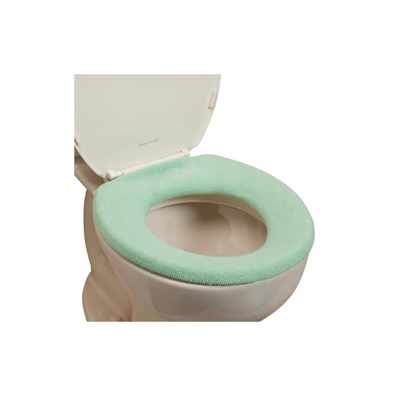 Elastic Cushioned Toilet Seat Cover Universal Fit Green