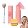 Cream Blush Stick with Brush and Makeup Sponge,Waterproof Multi Cream
