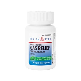 GeriCare Simethicone 125mg Extra Strength, Gas Relief Softgels, Relieves Stomach Pressure, Bloating and Fullness, 50 Count (Pack of 1)