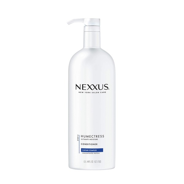 Nexxus Humectress Moisturizing Conditioner for Dry Hair Ultimate Moisture Silicone-Free, Moisturizing ProteinFusion with Elastin Protein and Green Caviar 44 oz