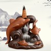 Ornamental Backflow Incense Burner Incense Holder Home Ornament with Dolphin