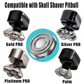 Shaver Replacement Blades Compatible with Skull Shaver Pitbull Gold Shaver，Men's Electric Shaver Replacement Heads,Replacement Heads for Electric Shaver，4Count
