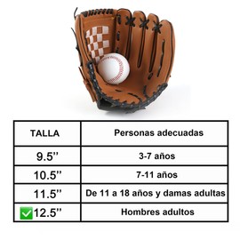 Aokesy Guante de Béisbol, Guante Entrenamiento de Sóftbol, Guante de Mano Izquierda para Adultos jóvenes Principiante para Campo Interior, Lanzador y Jardinero