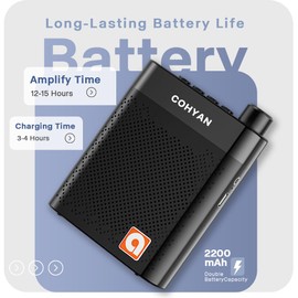 COHYAN Portable Voice Amplifier for Teachers Microphone Megaphone Speaker Rechargeable with AUX Playback Power Amplifiers for Classroom, Training, Meeting, Instructors, Coaches