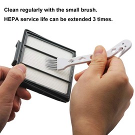 Lemige 10 Pack Replacement Filter Side Brush for Shark ION Robot Vacuum R85 RV850 S86 S87 S88 R71 R72 R75 RV761 RV771 RV871 AV751 AV752 AV753, 1 Main Brush & 2 Filters & 6 Side Brushes & 1 Clean Brush
