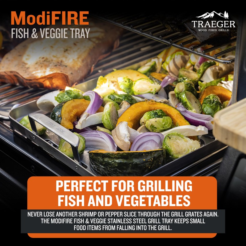 Traeger Grills BAC610 ModiFIRE Stainless Steel Fish & Veggie Grill