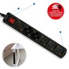 Multi Socket with 6 Sockets, Schuko + 10/16 A, with
