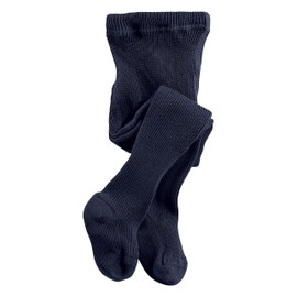 hessnatur Wool tights for girls and boys, unisex made of pure organic merino wool, GOTS certified, sustainable and fair manufactured (Fair Wear Foundation), navy