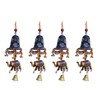 Handicrafts Paradise Door Hanging Blue Painted Bell with Jhalar Golden