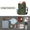 WANDF Drawstring Backpack Sports Gym Bag with Shoes Compartment, Water-Resistant