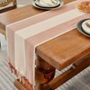 KKTECH Cotton Linen Table Runner, Hand-Tassels for Dining Table, Elegant