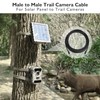 KSK Solar Panel Power Cable for Trail Camera,5.5x2.1mm Male to