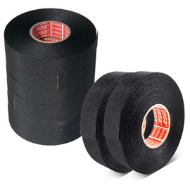 Prime Ave 8 Tesa 51036 PET Cloth High Heat Electrical Tape for Wire Harness, Cables for Automotive Engine, Protect Against High Temperature, Abrasion, Chemical & Fluid | Flame Retardant | Black