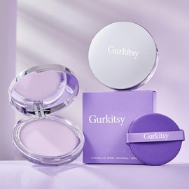 Polvo Compacto, 0.3 oz (8.5 g) Polvo Morado Mate, Crema Fijadora, Control de Aceite 12H, Impermeable, Sin Residuos Blancos, Larga Duración, Acabado Natural, Ideal para Todo Tipo de Piel