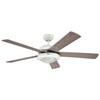 Westinghouse 7233600 Comet Indoor Ceiling Fan with Light, White |