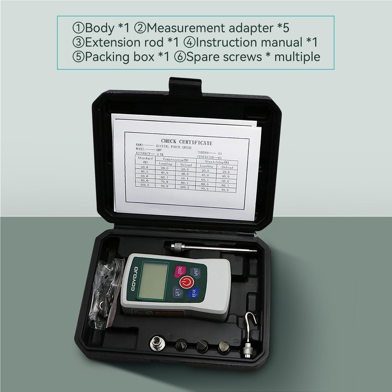 GOYOJO Digital Force Gauge High-Precision Push-Pull Meter for Tension &