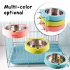 Crate Dog Bowl Removable Stainless Steel Water Food Feeder Bowls
