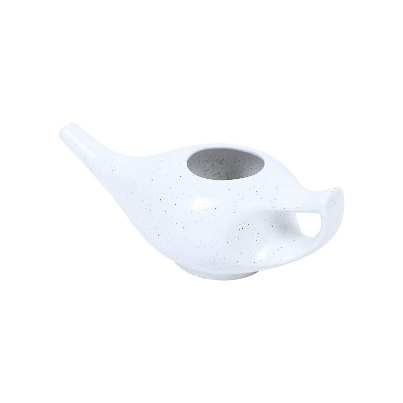 WHOLELIFEOBJECTS Leak Proof Durable Porcelain Ceramic Neti Pot Hold 300