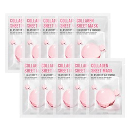 [PACK OF 10] EUNYUL Purity Collagen Sheet Mask Pack 22ml x 10 pcs Korean Skincare Hydrating & Natural Ingredients for All Skin Types