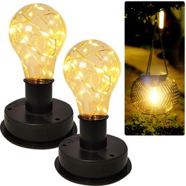 2 Stück Garten Solarleuchten Ersatzteile,Solarlampen Ersatzteile Top mit LED-Glühbirne,Solarleuchten Ersatz Top mit Heller LED-Glühbirne,Solar Ersatzdeckel,Solarpanel für Solarlampen für Außen Garten