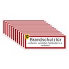 DinAliX 12 x Fire Door Stickers, 21 x 7.2 cm,