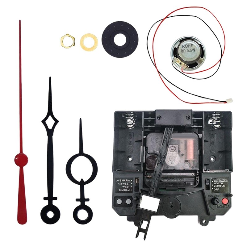 Milageto Quartz Clock Movement Mechanism, with Hands Silent Music Box