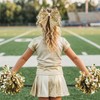 OAOLEER 2PCS Glitter Cheer Hair Bow Clips for Girls (Gold)