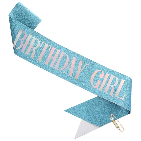 LATFZ 'Birthday Girl' Glitter Sash With Foil for Sweet 16,