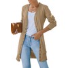 MEROKEETY Women's 2025 Fall Long Sleeve Snap Button Down Solid
