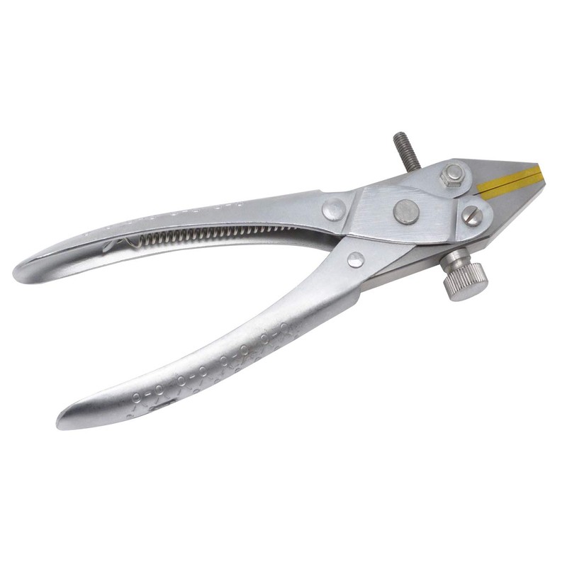 6-3/4" Brass-Lined Jaw Parallel Action Flat Nose Pliers with Adjustable