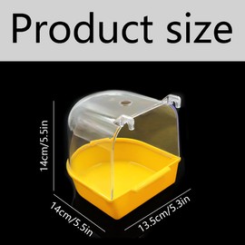 Bird Bath House Parrots Bird Baths - with Hook Feeder Most Bird Cages Pet Budgies Parakeets Cockatiels Cage Water Shower Hanging Bird Cage Canaries 1 Piece